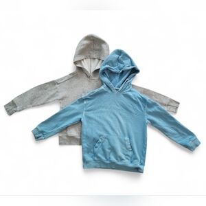 Set of 2 Boys Hoodies | Art Class Grey & Cat & Jack Blue - Size XS (4/5)